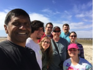 Full research group at Cameron Jetties in January 2016